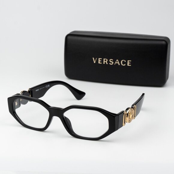 Versace Men Black Geometric Eyeglasses VE3320U GB1 BRAND NEW - Picture 2 of 14
